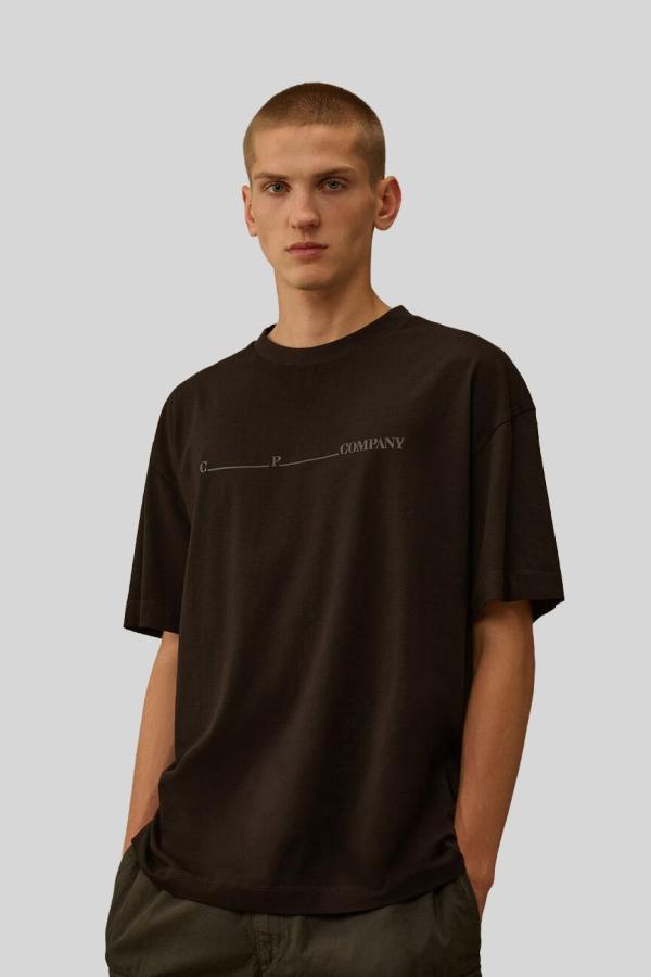 T-shirt CP Company Zwart