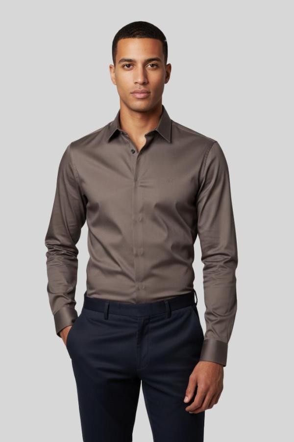 Shirt AX Bruin/Grijs