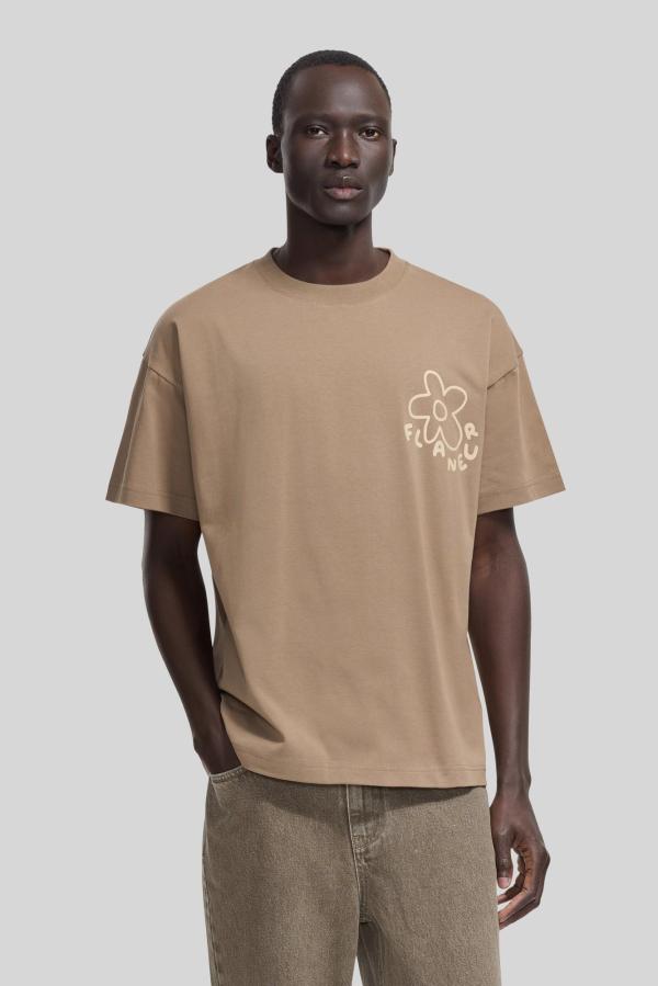 T-shirt Flaneur Lichtbruin