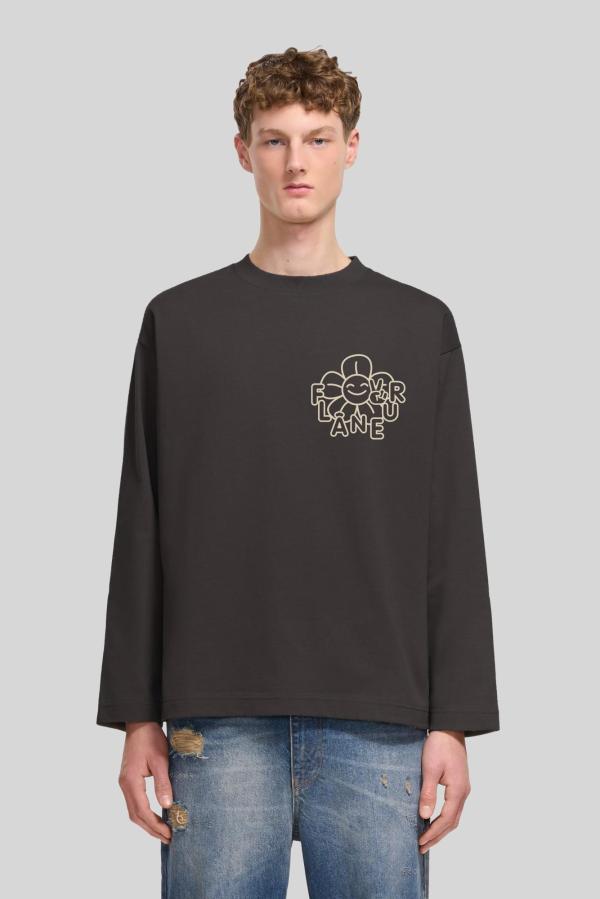 Longsleeve Flaneur Donkerbruin