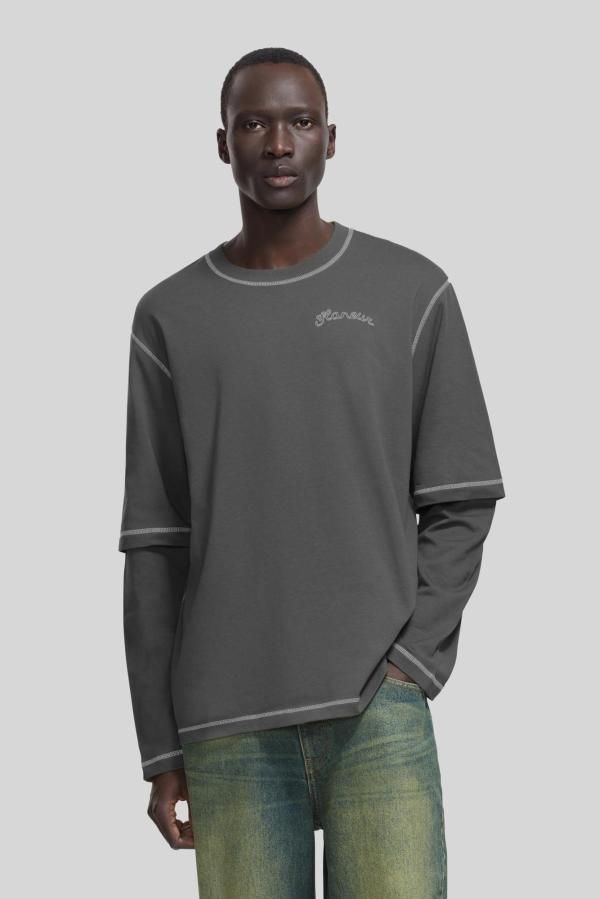 T-shirt Flaneur Grijs