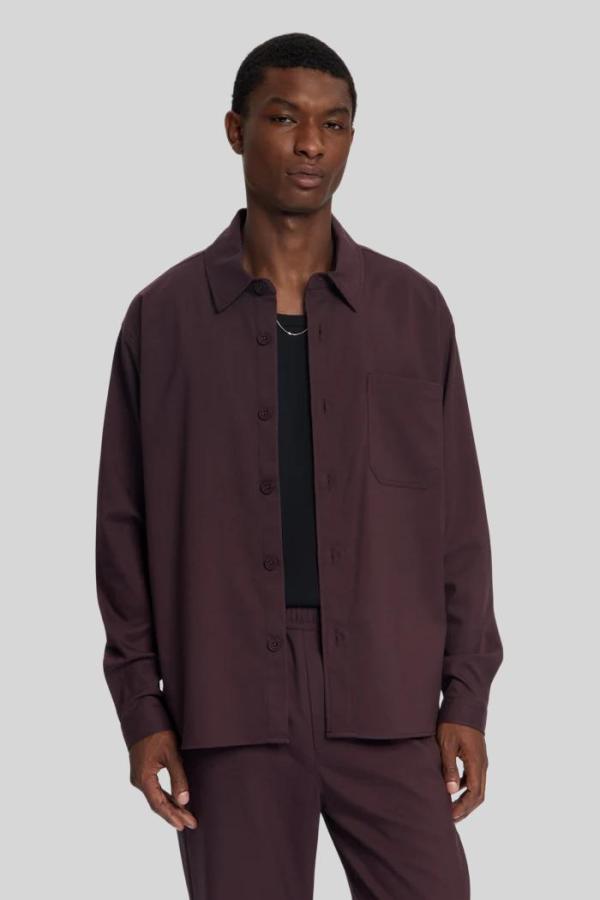 Overshirt Law of the Sea Mauve/Bruin
