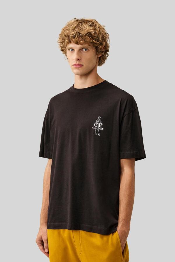 T-shirt CP Company Zwart